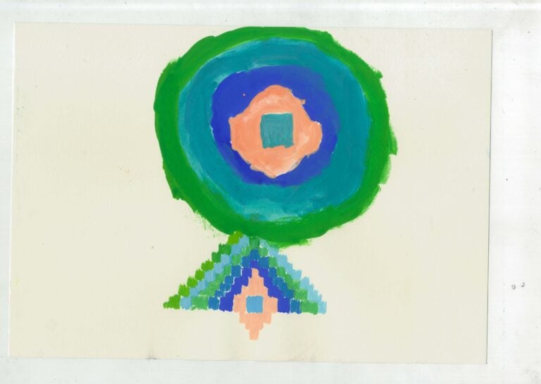 Velasco Vitali, Sabìr, studio, 2023, tempera su carta