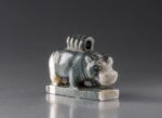 Amuleto raffigurante un ippopotamo, pietra:calcedonio, Epoca Tarda, Torino, Museo Egizio