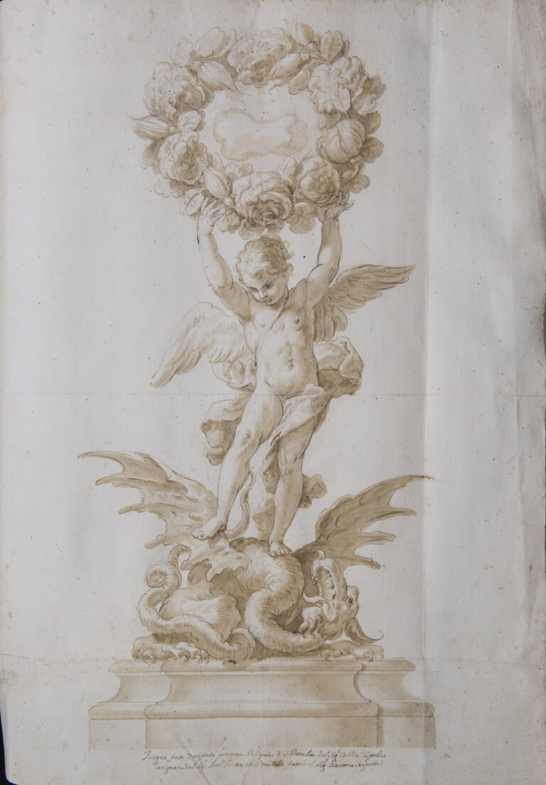 Antonino Grano, disegno per reliquiario di S.anta Rosalia