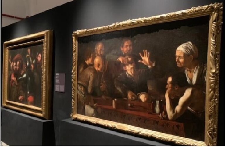 Caravaggio, installation view at Piancoteca Santa Chiara, Catania, 2024