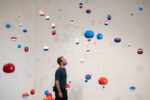 Ptuj, Slovenia. La mostra centrale di Art Stays, Prostor The Space, è allestita presso la Galleria civica di Ptuj Nella foto l'installazione Deep Blue