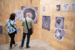 Ptuj, Slovenia. La mostra centrale di Art Stays, Prostor The Space, è allestita presso la Galleria civica di Ptuj Nella foto l'installazione Deep Blue