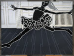 Vanessa Jane Phaff, Fremdkörper, 2000. Acrilico e linoleum grafia su tela, 329 × 440 cm (dittico). Musei Civici Verona - Galleria d’Arte Moderna Achille Forti Foto BAMSphoto