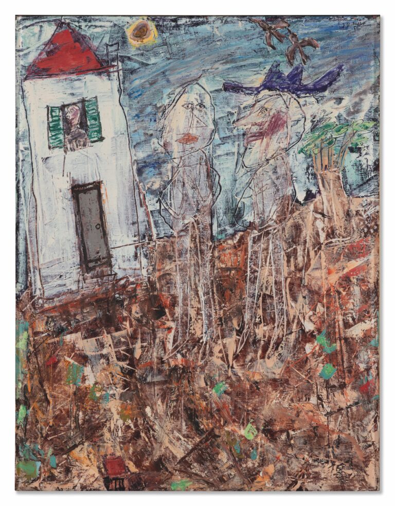 Jean Dubuffet, Visiteur au chapeau bleu. Courtesy Sotheby’s