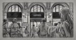 Storyboards conceived by Pablo Buratti for the exhibition “A Kind of Language: Storyboards and Other Renderings for Cinema” at Osservatorio Fondazione Prada, 2024