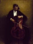 Vilhelm Hammershøi, Il violoncellista. Ritratto di Henry Bramsen, 1893, Odense, Kunstmuseum Brandts. Courtesy Kunstmuseum Brandts