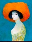 Leonor Fini, Autoportrait au chapeau rouge, 1968. Oil on canvas, 84 x 61 cm Archivio fotografico del Museo Revoltella - Galleria d'Arte Moderna, Trieste © Courtesy of Richard Overstreet