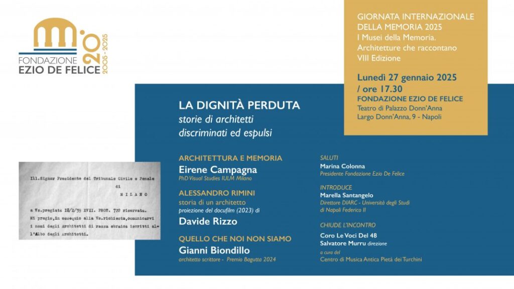 La dignità perduta. Storie di architetti discriminati ed espulsi