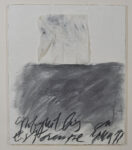 Luisa Gardini, Senza titolo, 1977, carbone e tessuto su carta su tela, 60x50 cm_ph. Federico Virgili