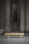 David Dolcini, O_08, 2024, Fir wood_ legno di abetecm 160 x 42 x 28, Courtesy David Dolcini and Volumnia, Piacenza. Photo Fausto Mazza Studio