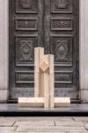 David Dolcini, O.10, 2024, fir wood_Legno di abete 150x175x75 cm, Courtesy Volumnia, Piacenza. Photo Fausto Mazza Studio