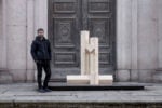 David Dolcini with O.10, 2024, fir wood_ legno di abete, 150x175x75 cm, Courtesy Volumnia, Piacenza. Photo Fausto Mazza Studio