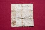 Lasciapassare con firma del Re Sole, 1703. Courtesy Archivio Storico Comune di Modena