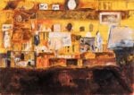Mario Lattes, Senza titolo_ (anni '70) - tecnica mista su cata intelata, 50x70 cm (Collezione Caterina Bottari Lattes)
