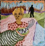 Option Nyahunzvi, Tarisiro (Hope) II, Mixed media; Oils, acrylics and paper collage on canvas, 2023