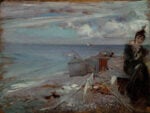 Giovanni Boldini  (Ferrara 1842 - Parigi 1931), Ragazza sulla spiaggia di Ostenda