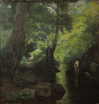 Jean-Baptiste-Camille Corot (Parigi 1796 - 1875) Pescatore di gamberi - Nemi