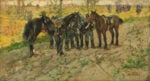 Giovanni Fattori (Livorno 1825 – Firenze 1908), Sosta di cavalleggeri