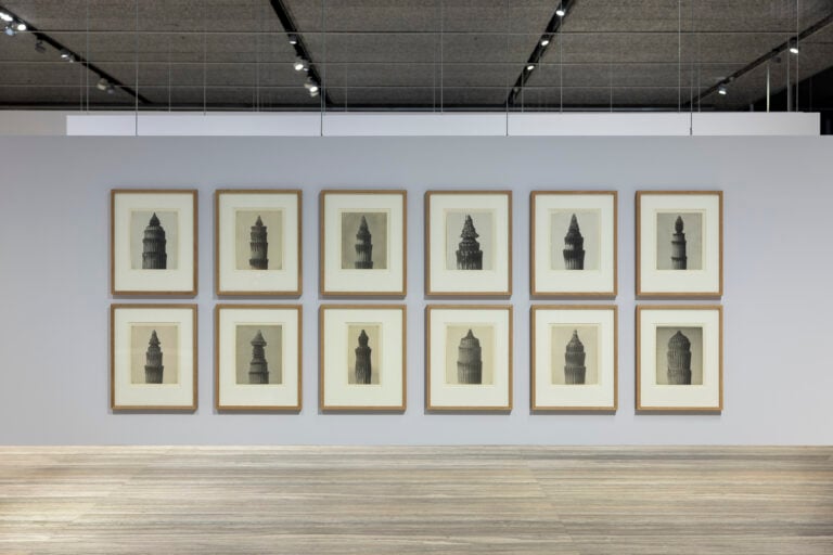 Immagine della mostra “Typologien: Photography in 20th-century Germany”, Curata da Susanne Pfeffer Foto: Roberto Marossi, Courtesy Fondazione Prada, Karl Blossfeldt Equisetaceae – Schachtelhalmgewächse. Equisetum hyemale [Equisetaceae – Famiglia dell’equiseto. Equisetum hyemale / Equisetaceae – Horsetail family. Equisetum hyemale]. ante / before 1926 – s.d. / n.d. 12 stampe alla gelatina d’argento / 12 gelatin silver prints Courtesy of Berlin University of the Arts, Archive – Karl Blossfeldt Collection in cooperation with Die Photographische Sammlung/SK Stiftung Kultur, Cologne
