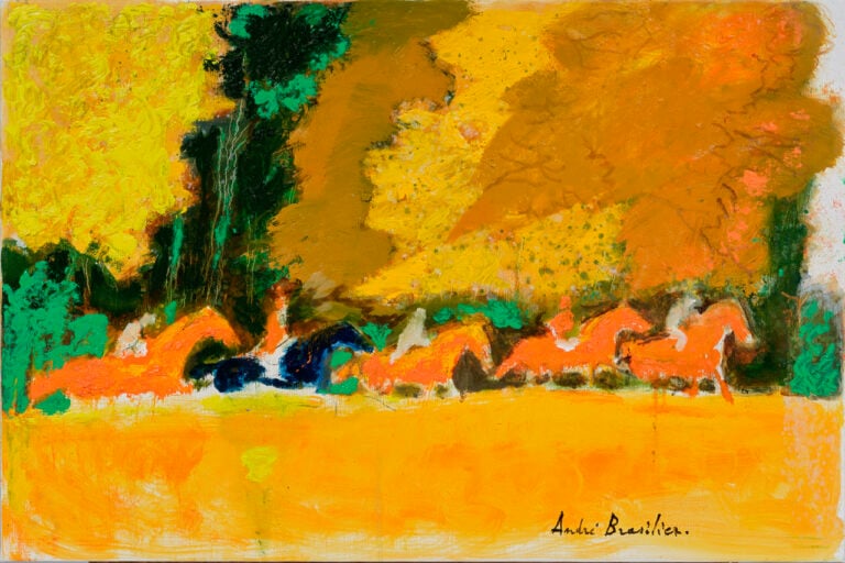 André Brasilier, Sottobosco d’autunno, olio su tela, 2024 Courtesy Galerie Opera