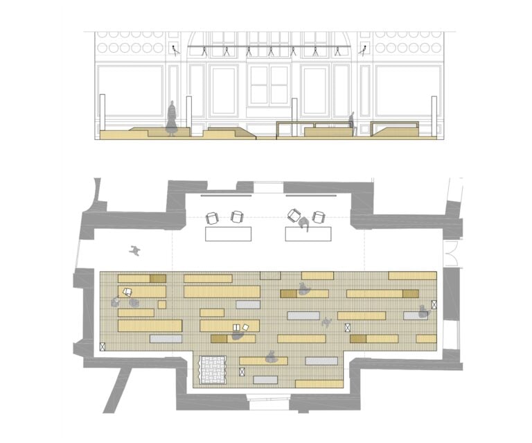 DAP studio, allestimento dell’ex Sala Udienze di Palazzo della Rovere, Savona. Courtesy DAP studio