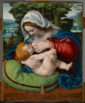 Andrea Solario, Madonna con il Bambino (Madonna del cuscino verde), 1510 circa, Parigi, Museo del Louvre, Département des Peintures © GrandPalaisRmn (musée du Louvre) - Michel Urtado
