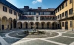 Il chiostro interno del Monastero di San Michele, in via Lanzone 53 a Milano