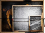 Jacopo Benassi (La Spezia, 1970), 1943, 2022, Fine art photo prints, acrylic on canvas, artist frames, wooden clips, strap, Courtesy l’artista e Francesca Minini, Milano, Photo Andrea Rossetti