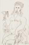 J.P. Witkin, Au revoir (2007), disegno a matita. Courtesy CAR gallery