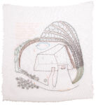 Liz Kueneke MY CHILDHOOD HOUSE Embroidery on fabric, 360 × 380 mm
