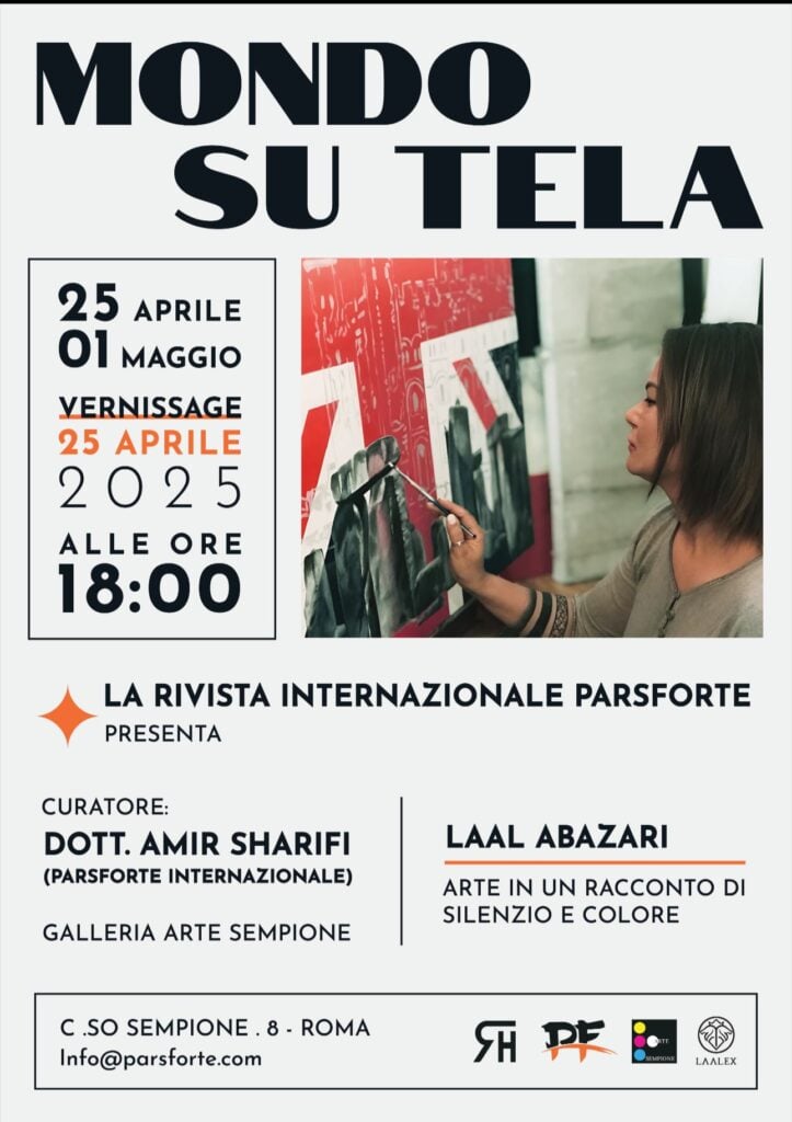 Laal Abazari – Mondo su tela arte in un racconto di silenzio e colore