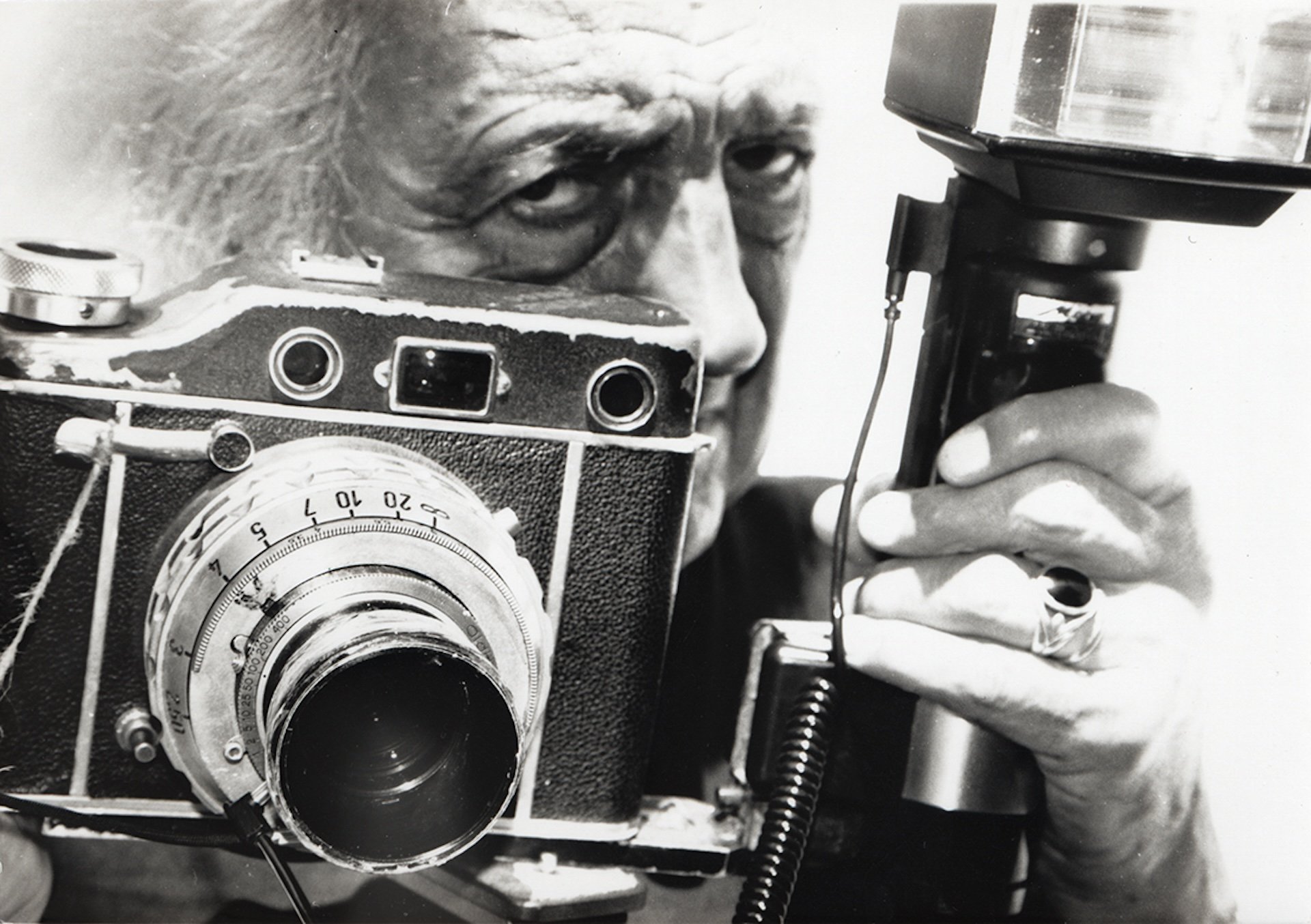 Ritratto di Mario Giacomelli, Senigallia, 1997, by Paolo Biagetti
