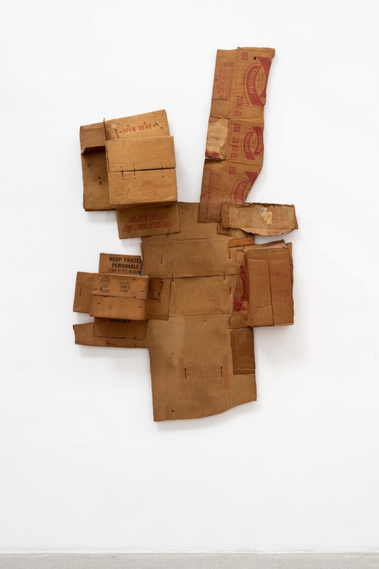 Robert Rauschenberg, Parsons' Live Plants Ammonia (Cardboard), 1971 © Robert Rauschenberg Foundation : ARS, New York, 2025 Galerie Thaddaeus Ropac, Photo © Blindarte : Photo Laura Eboli