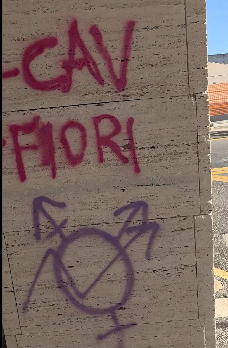scritte e simboli sfregiano aree della sapienza di roma durante una manifestazione contro i femminicidi 4 Sfregiata la Minerva della Sapienza di Roma. Simboli, cultura e spazio pubblico nella lotta ai femminicidi