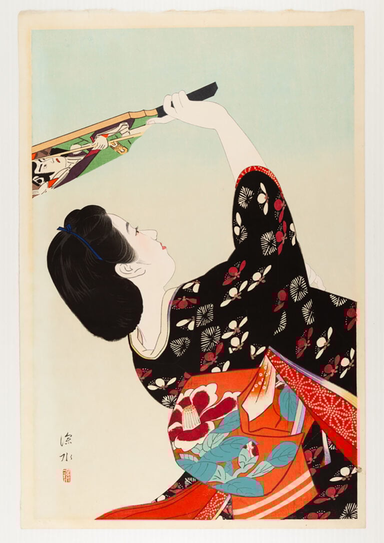 Itō Shinsui (1898-1972), Battledore, c. 1945-1957 (originally printed in 1938), publisher Shōzaburō Watanabe, Japanese Gallery Kensington