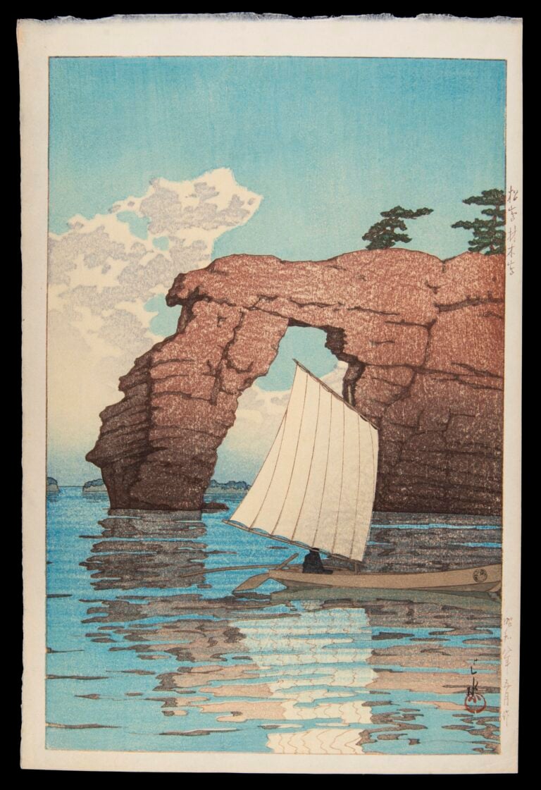 Kawase Hasui (1883 – 1957), Zaimoku Island at Matsushima, 1933, Collezione privata