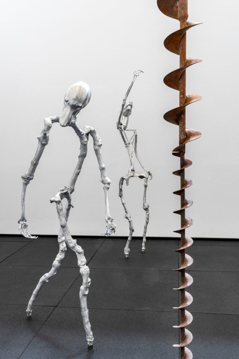 Giulia Cenci, the hollow men, exhibition views, Firenze, Palazzo Strozzi, Project Space, 2025. Photo Ela Bialkowska, OKNO Studio. Courtesy Fondazione Palazzo Strozzi, Firenze