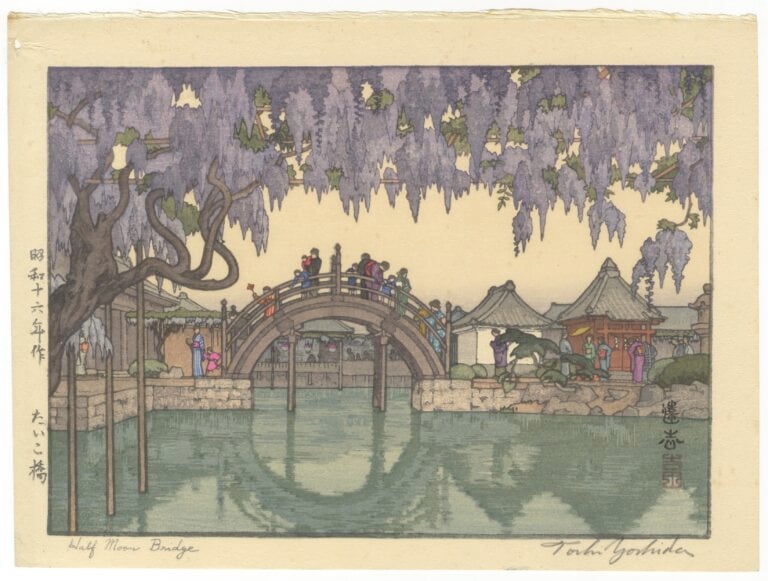 Yoshida Tōshi (1911- 1995), Half Moon Bridge, 1941, Japanese Gallery Kensington