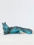 Salvatore Fancello Volpe con preda 1938 glazed maiolica 9 x 21 x 7,5 cm / 3.5 x 8 x 3 in