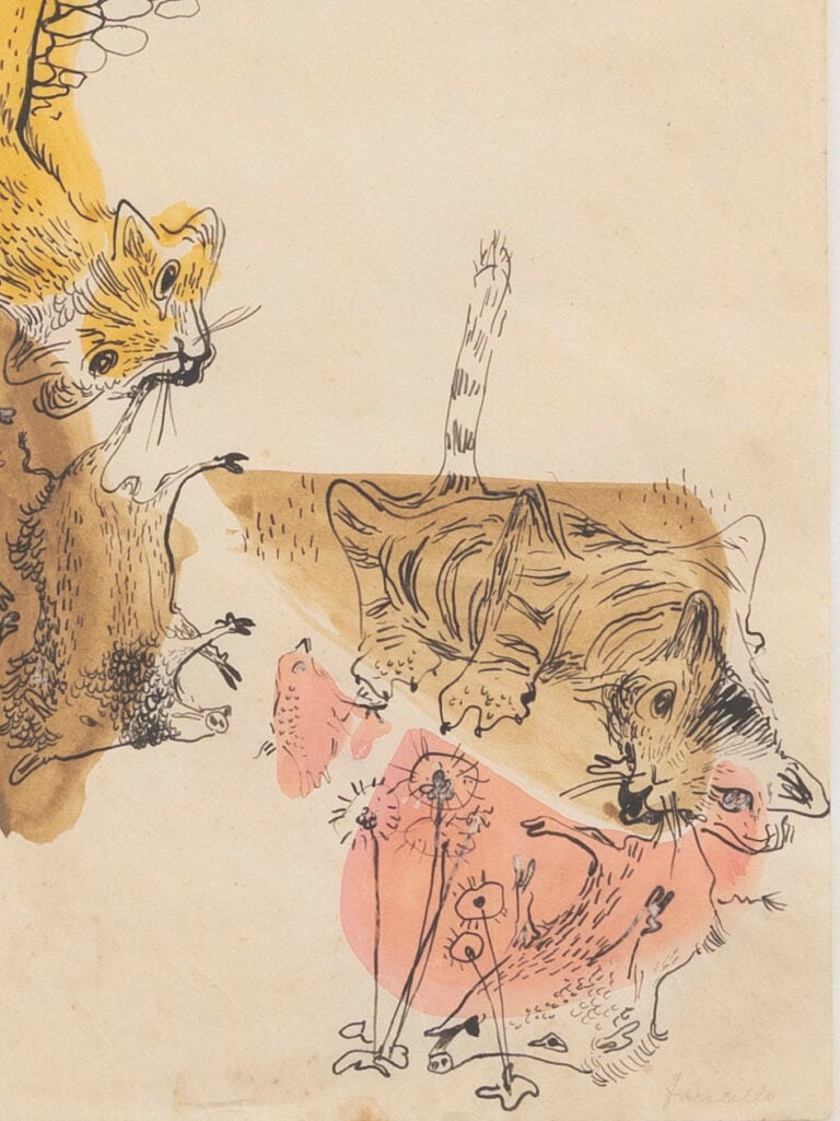 Salvatore Fancello Bestiario c. 1935-1937 ink and tempera on paper 45 x 29 cm / 17.7 x 11.4 in