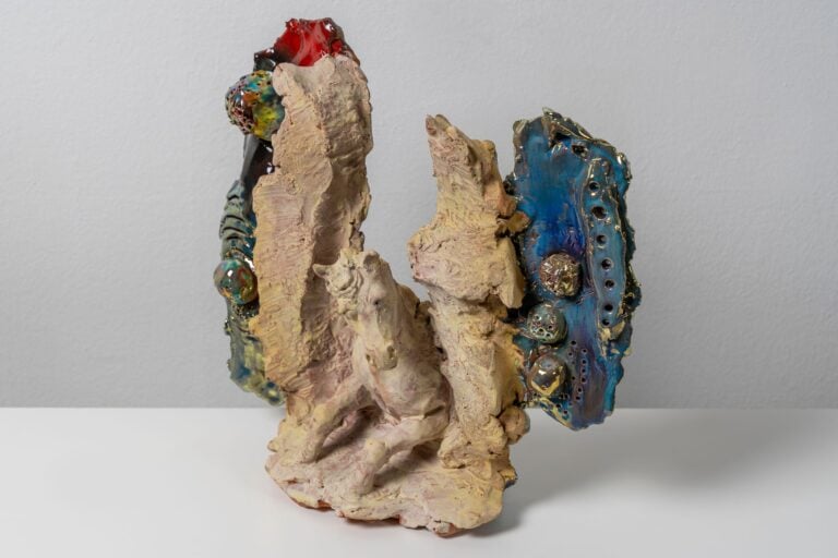 Enzo Cucchi Untitled 2020 glazed and cold painted ceramic 29 x 29 x 13 cm / 11.4 x 11.4 x 5 in
