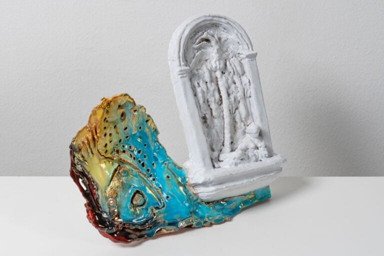 Enzo Cucchi Untitled 2020 glazed and cold painted ceramic 27 x 28 x 8 cm / 10.6 x 11 x 3 in