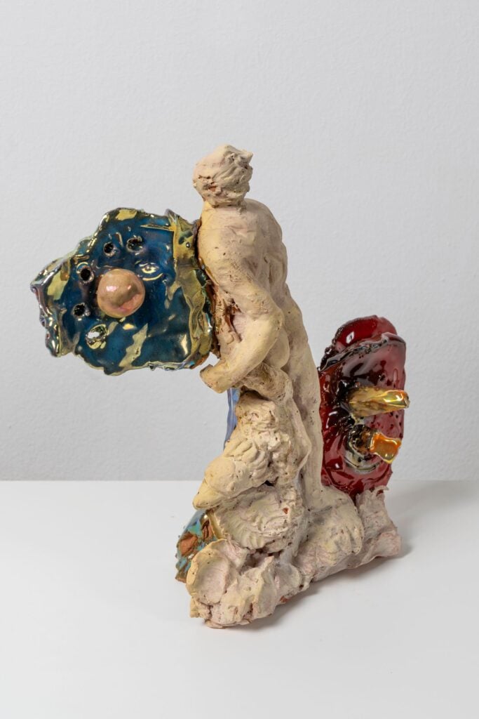 Enzo Cucchi Untitled 2020 glazed and cold painted ceramic 31 x 31 x 10 cm / 12.2 x 12.2 x 3.9 in