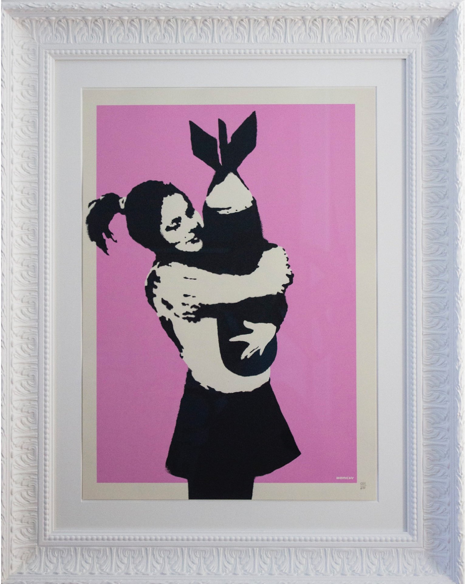 5 - Banksy - Bomb Love - 2023 serigrafia - silk screen printing - Pop House Gallery