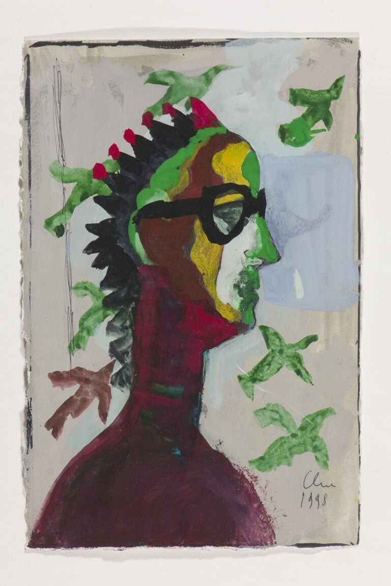 7 - Sandro Chia - senza titolo - 1998 - mista su carta - 20.8x20 cm - Foto Rolando Paolo Guerzoni - courtesy Galleria Mazzoli - Modena