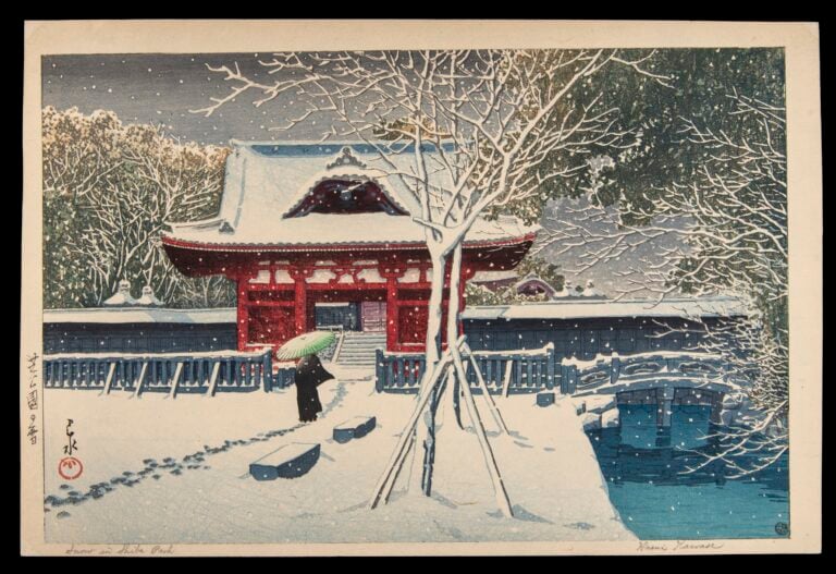 Kawase Hasui (1883 – 1957), Snow at Shiba Park, Tokyo, 1931, Collezione privata