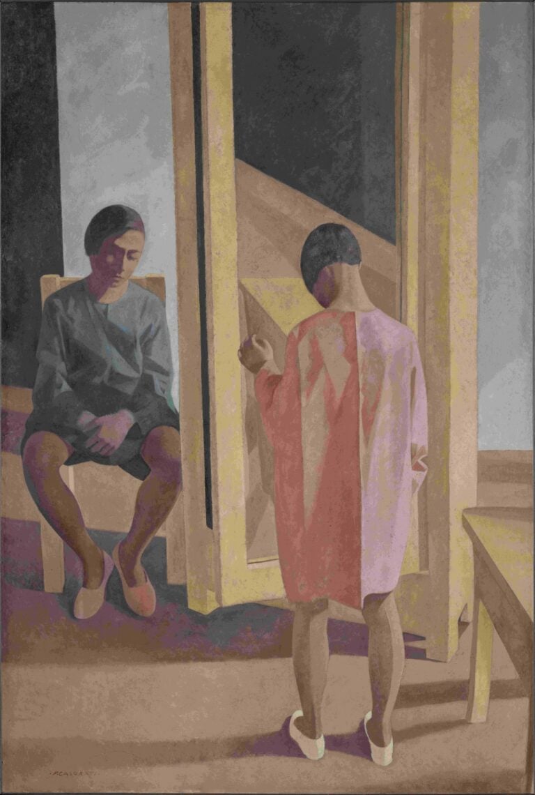 Annunciazione, 1927, olio su tavola, 151 x 100 cm. Collezione privata. Photo Credit Giuseppe e Luciano Malcangi. © Felice Casorati by SIAE