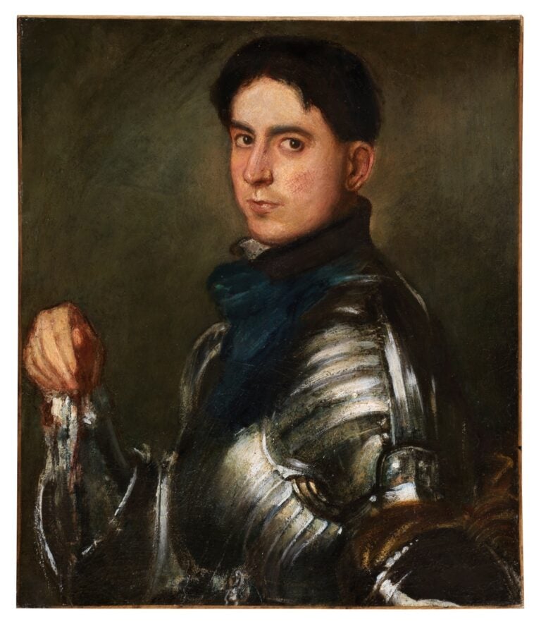 Armando Spadini, Autoritratto con la corazza, 1902, Roma, Galleria Carlo Virgilio & C