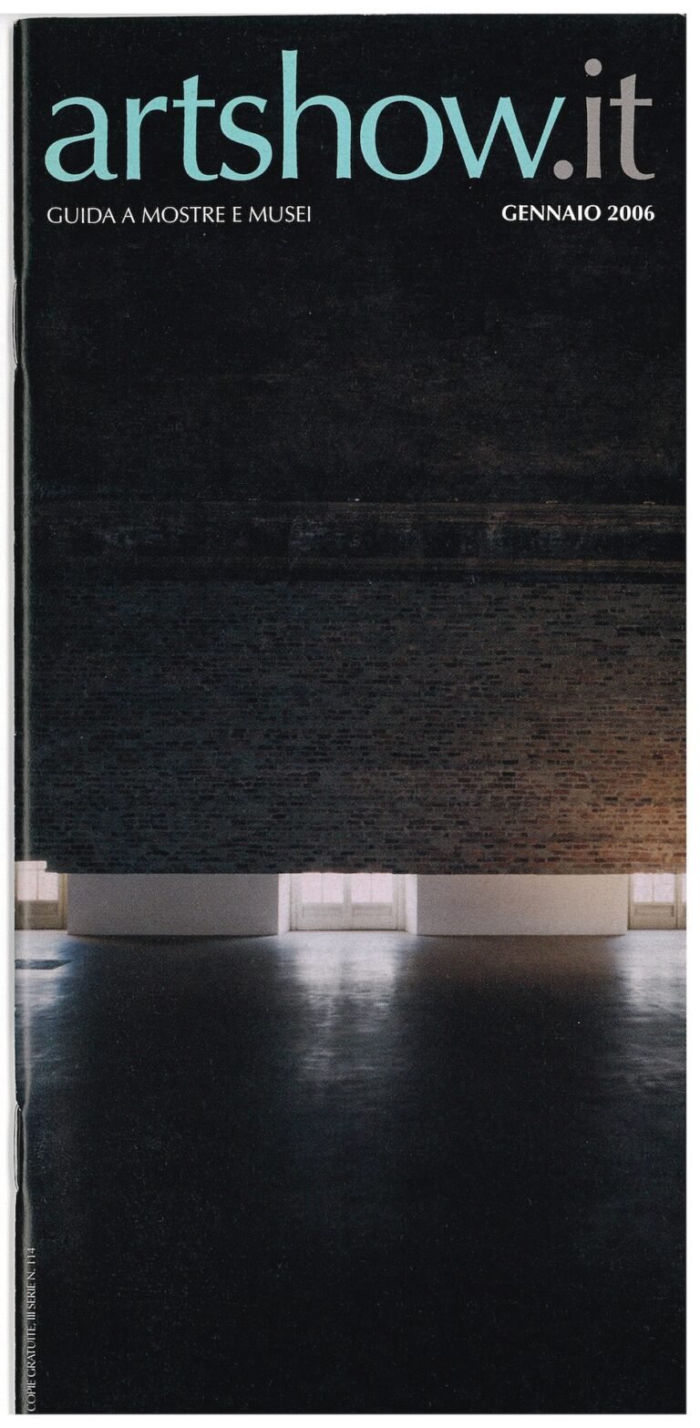 Artshow, gennaio 2006. In copertina Doris Salcedo