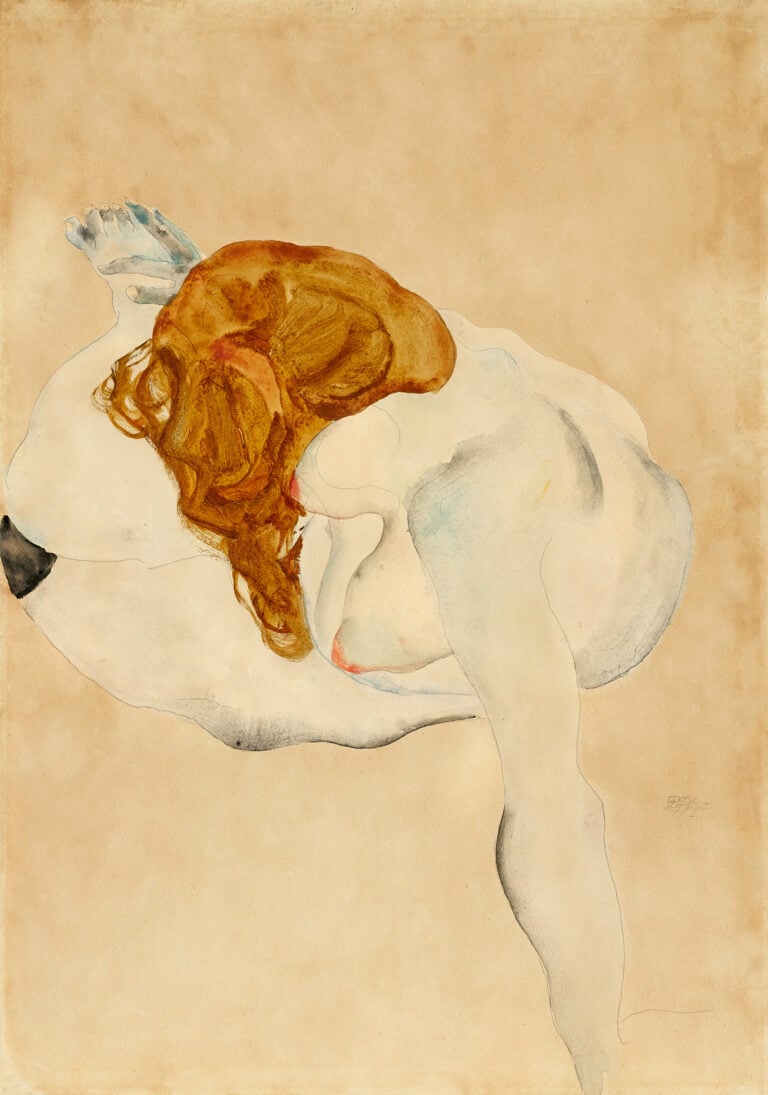 egon schiele female nude leaning on her arm 1912 courtesy of dorotheum La migliore asta di arte moderna di sempre per la casa Dorotheum a Vienna